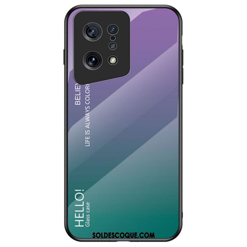 Coque Oppo Find X5 Verre Trempé Hello