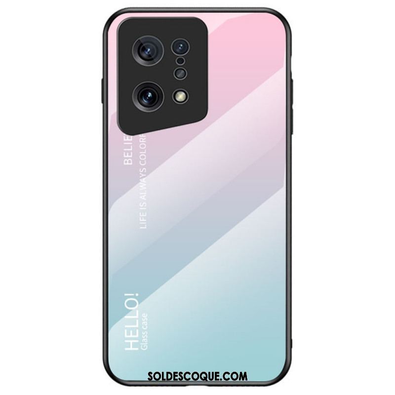 Coque Oppo Find X5 Verre Trempé Hello