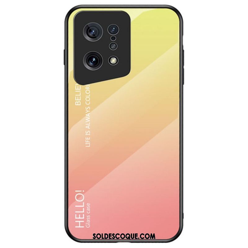 Coque Oppo Find X5 Verre Trempé Hello