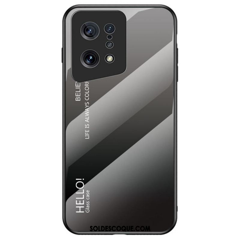 Coque Oppo Find X5 Verre Trempé Hello