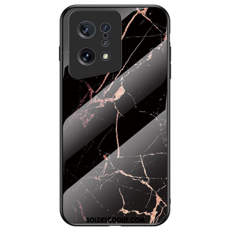 Coque Oppo Find X5 Verre Trempé Marbre Colorés