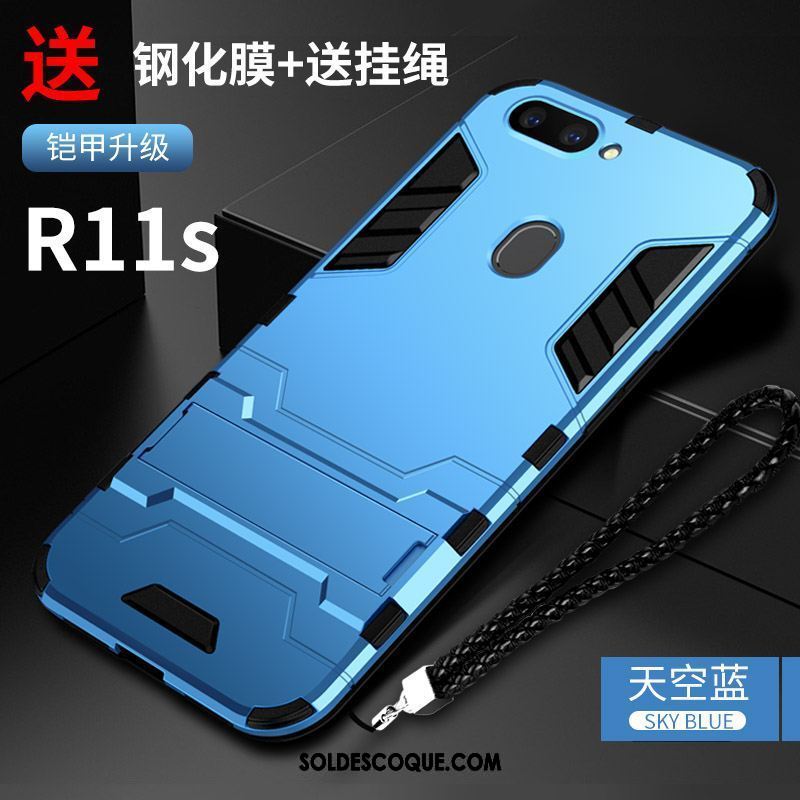 Coque Oppo R11s Bleu Tendance Difficile Téléphone Portable Personnalité France