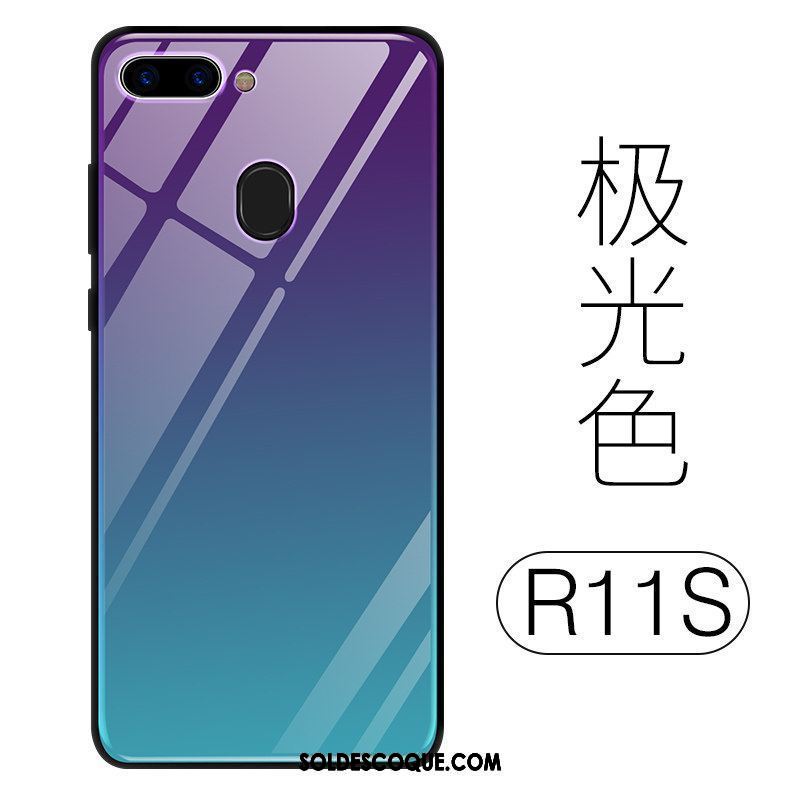 Coque Oppo R11s Créatif Tendance Verre Silicone Personnalité Pas Cher