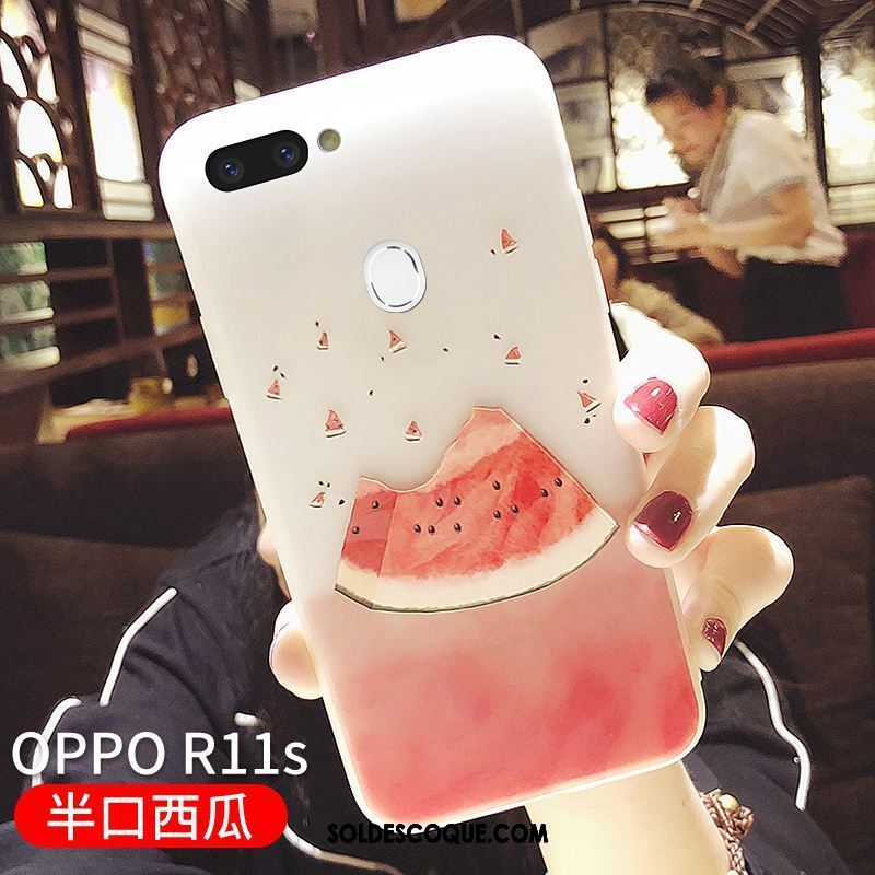 Coque Oppo R11s Créatif Très Mince Marque De Tendance Net Rouge Délavé En Daim En Vente