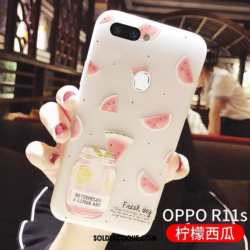 Coque Oppo R11s Créatif Très Mince Marque De Tendance Net Rouge Délavé En Daim En Vente