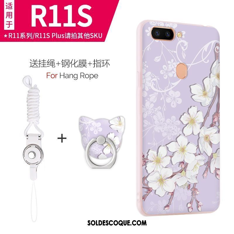 Coque Oppo R11s Délavé En Daim Téléphone Portable Silicone Tout Compris Très Mince En Vente