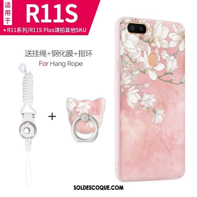 Coque Oppo R11s Délavé En Daim Téléphone Portable Silicone Tout Compris Très Mince En Vente