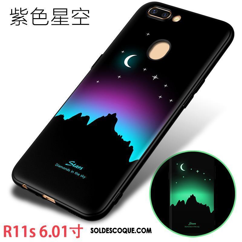 Coque Oppo R11s Incassable Personnalité Délavé En Daim Très Mince Tout Compris En Ligne