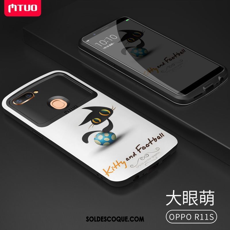 Coque Oppo R11s Incassable Téléphone Portable Marque De Tendance Noir Tout Compris Pas Cher