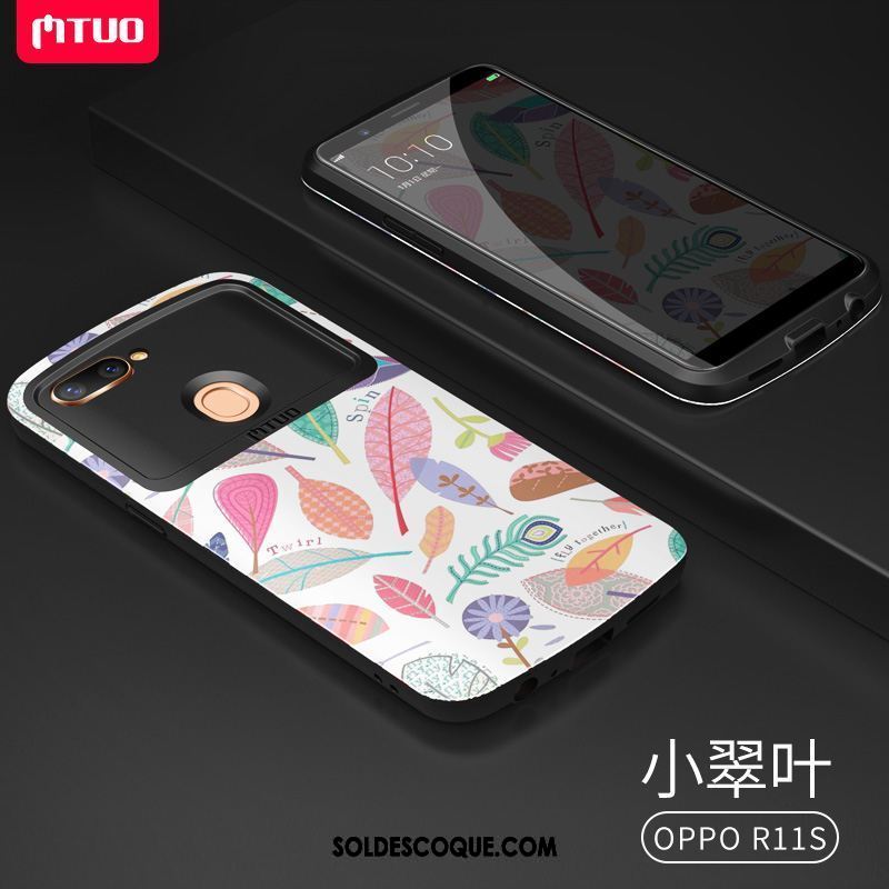 Coque Oppo R11s Incassable Téléphone Portable Marque De Tendance Noir Tout Compris Pas Cher