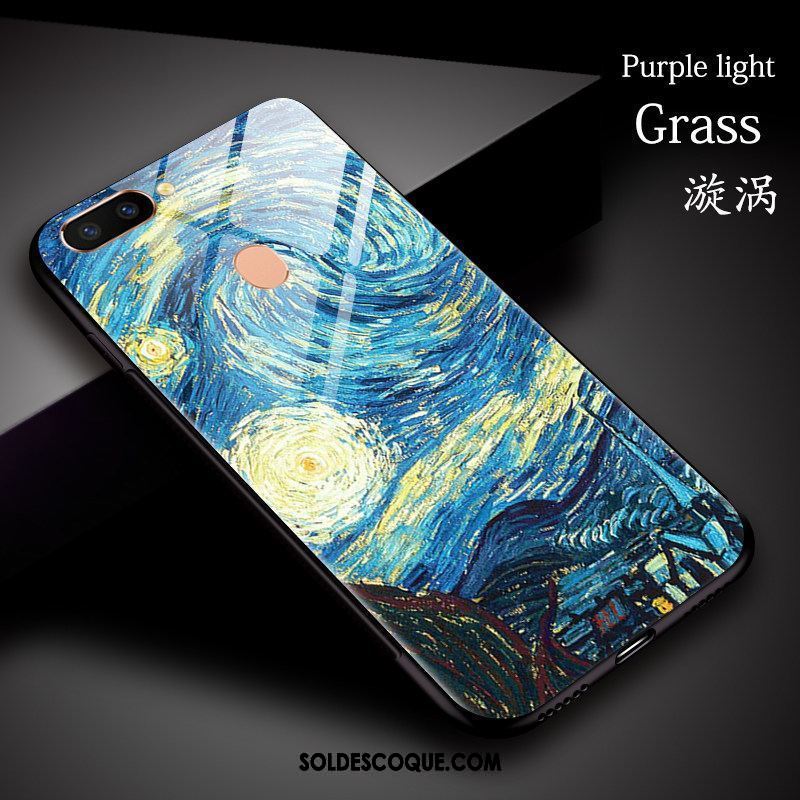 Coque Oppo R11s Personnalité Tout Compris Verre Modèle Fleurie Téléphone Portable Pas Cher