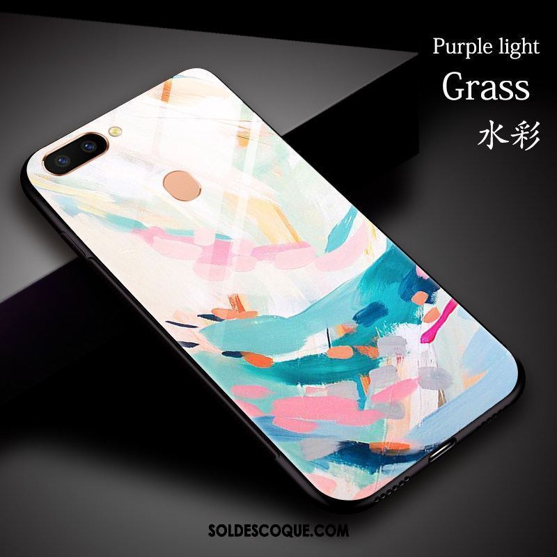 Coque Oppo R11s Personnalité Tout Compris Verre Modèle Fleurie Téléphone Portable Pas Cher