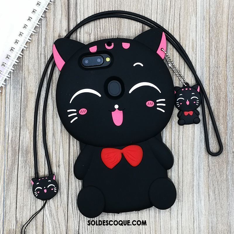 Coque Oppo R11s Silicone Téléphone Portable Dessin Animé Protection Noir Soldes