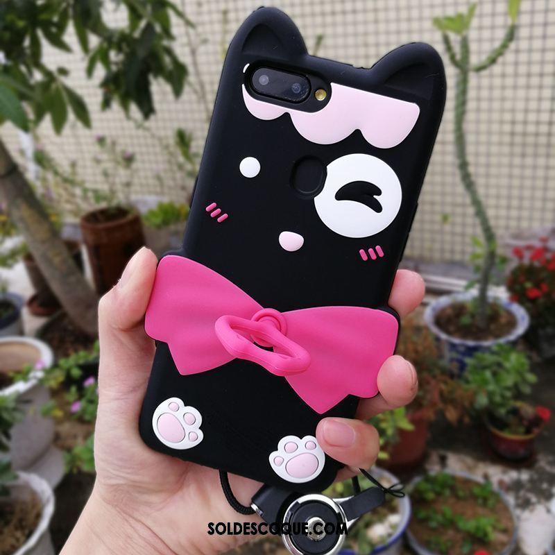 Coque Oppo R11s Silicone Téléphone Portable Dessin Animé Protection Noir Soldes