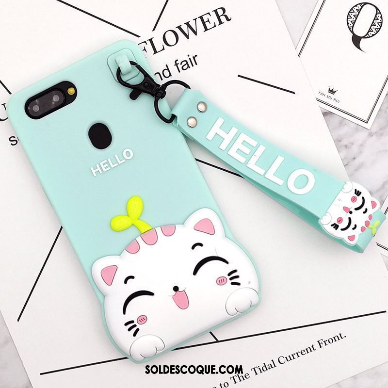 Coque Oppo R11s Silicone Téléphone Portable Dessin Animé Protection Noir Soldes