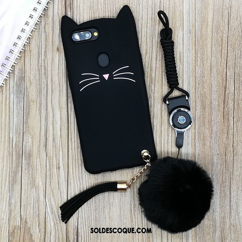 Coque Oppo R11s Silicone Téléphone Portable Dessin Animé Protection Noir Soldes