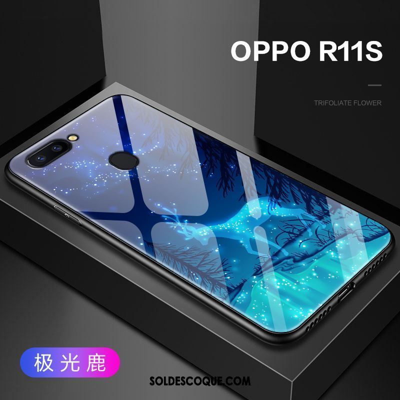 Coque Oppo R11s Tout Compris Fleur Incassable Protection Bleu En Vente