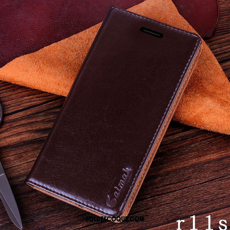 Coque Oppo R11s Téléphone Portable Incassable Étui Étui En Cuir Business En Vente