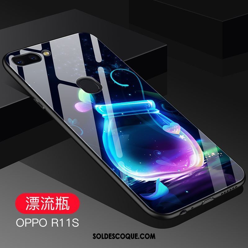 Coque Oppo R11s Verre Fluide Doux Tendance Téléphone Portable Cool Pas Cher