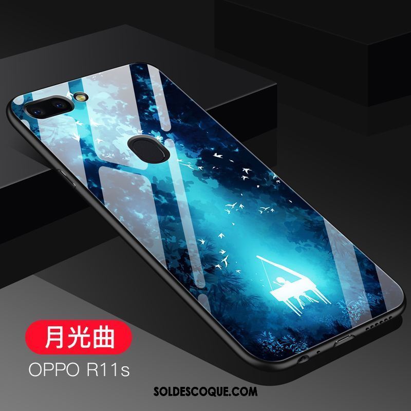 Coque Oppo R11s Verre Fluide Doux Tendance Téléphone Portable Cool Pas Cher