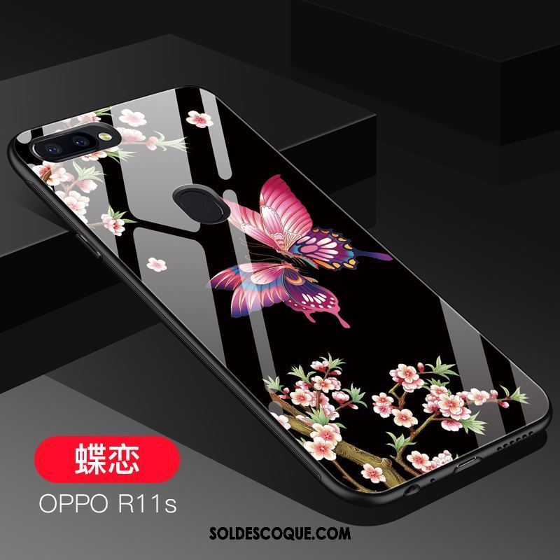Coque Oppo R11s Verre Fluide Doux Tendance Téléphone Portable Cool Pas Cher