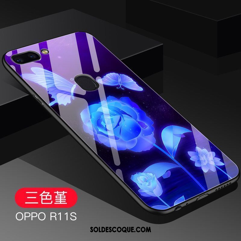 Coque Oppo R11s Verre Fluide Doux Tendance Téléphone Portable Cool Pas Cher