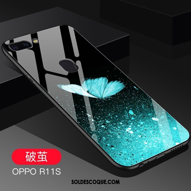 Coque Oppo R11s Verre Fluide Doux Tendance Téléphone Portable Cool Pas Cher