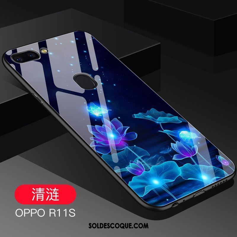 Coque Oppo R11s Verre Fluide Doux Tendance Téléphone Portable Cool Pas Cher