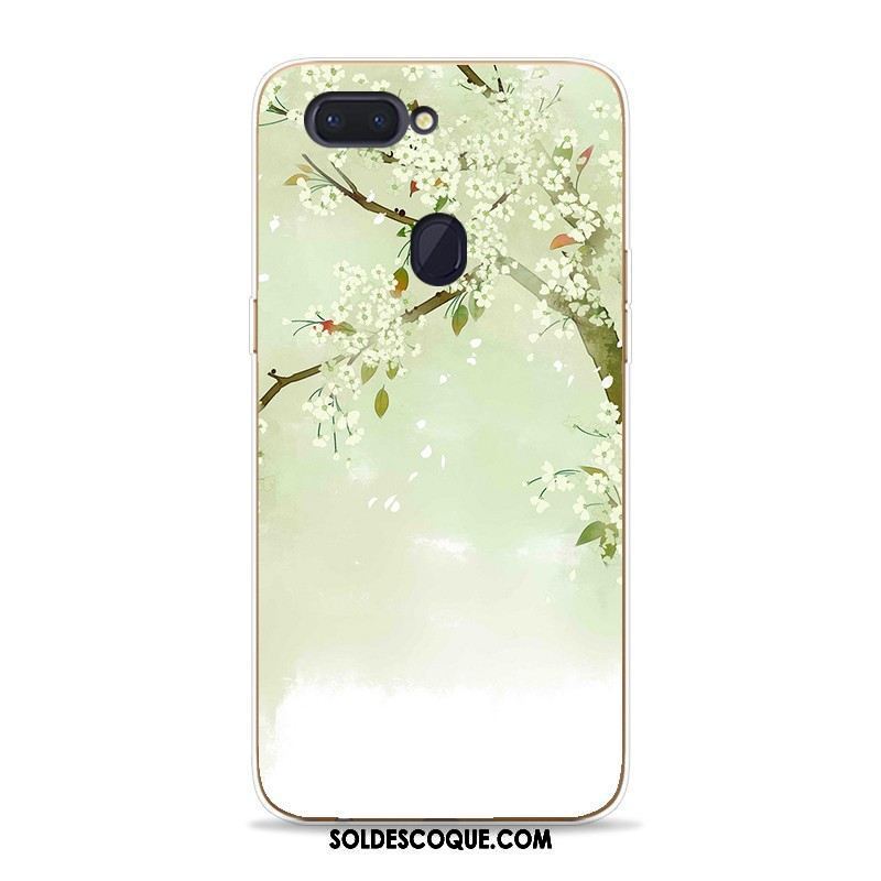 Coque Oppo R15 Art Fluide Doux Vintage Encre Vert En Ligne