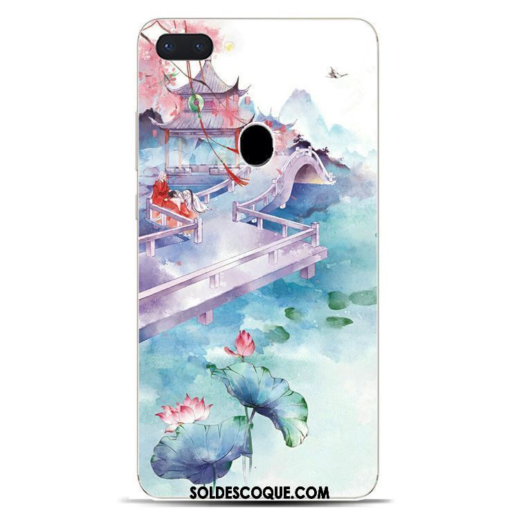 Coque Oppo R15 Bleu Couleur Fluide Doux Silicone Étui Housse En Ligne