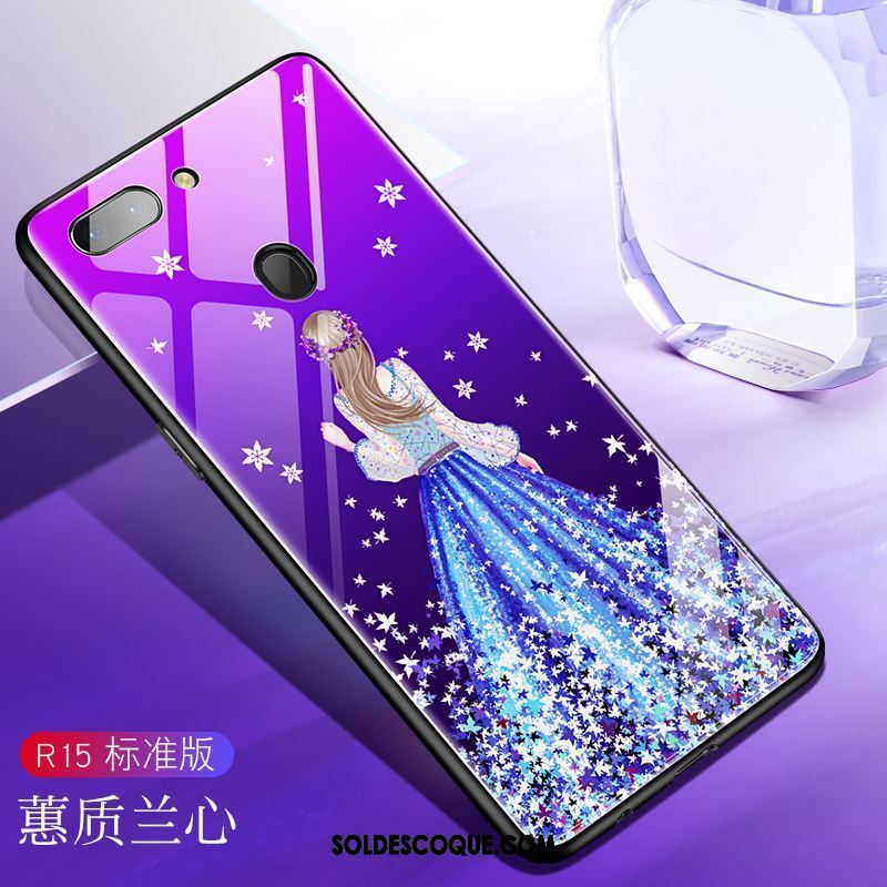 Coque Oppo R15 Bleu Très Mince Tout Compris Marque De Tendance Amoureux Soldes