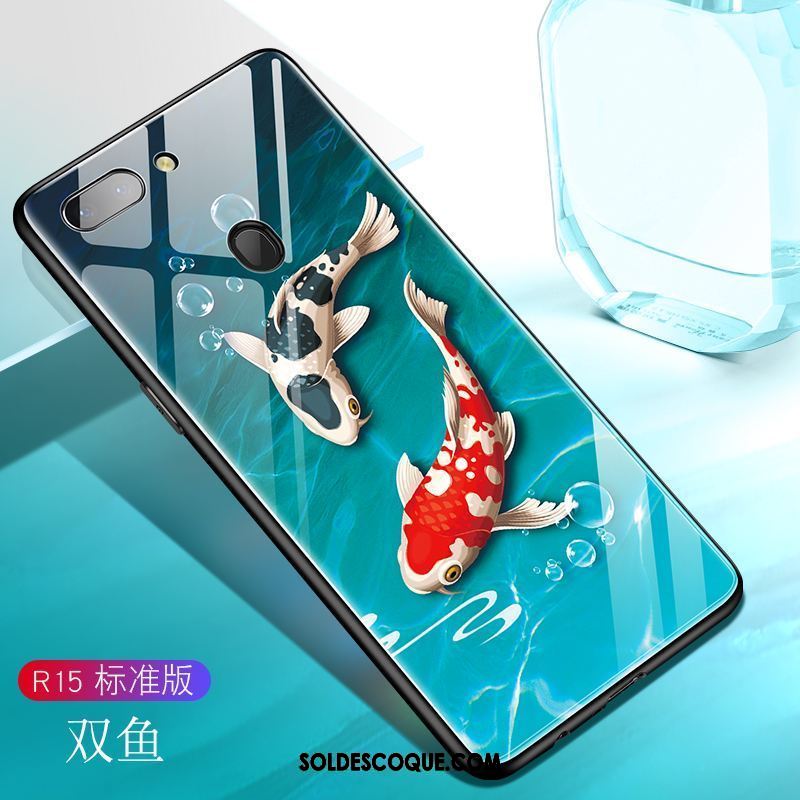 Coque Oppo R15 Bleu Très Mince Tout Compris Marque De Tendance Amoureux Soldes