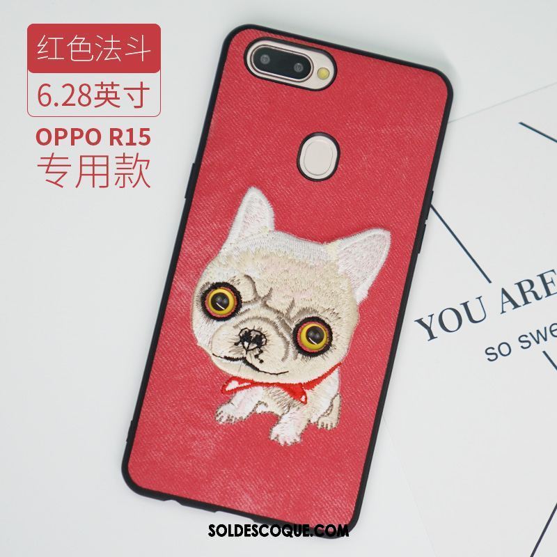 Coque Oppo R15 Charmant Net Rouge Broderie Tendance Amoureux Soldes
