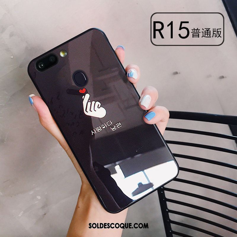 Coque Oppo R15 Charmant Personnalité Difficile Jaune Dessin Animé Pas Cher