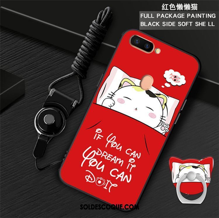 Coque Oppo R15 Cou Suspendu Noir Dessin Animé Téléphone Portable Ornements Suspendus Pas Cher