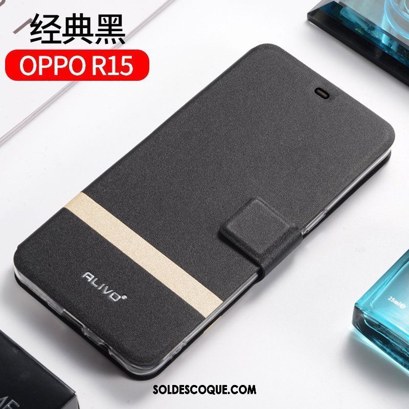 Coque Oppo R15 Gris Protection Silicone Clamshell Étui En Cuir Pas Cher