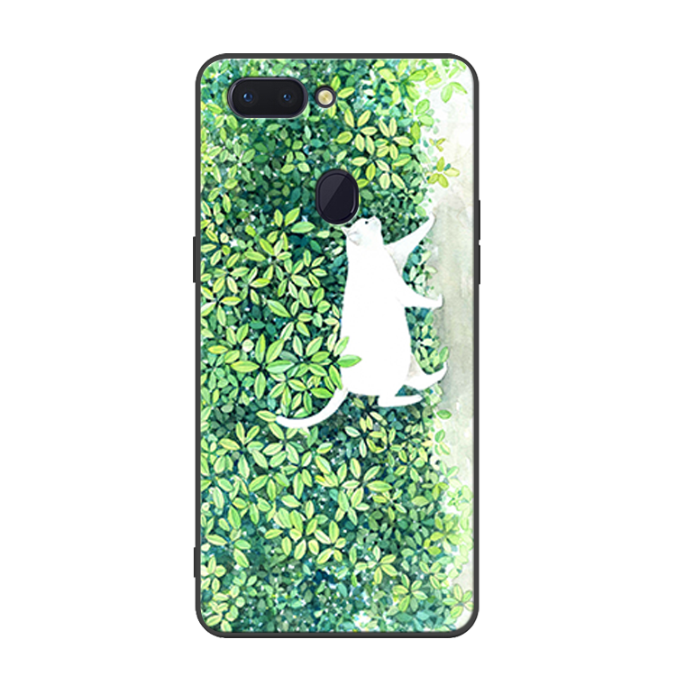 Coque Oppo R15 Mignonne Vert Frais Petit Fluide Doux Pas Cher