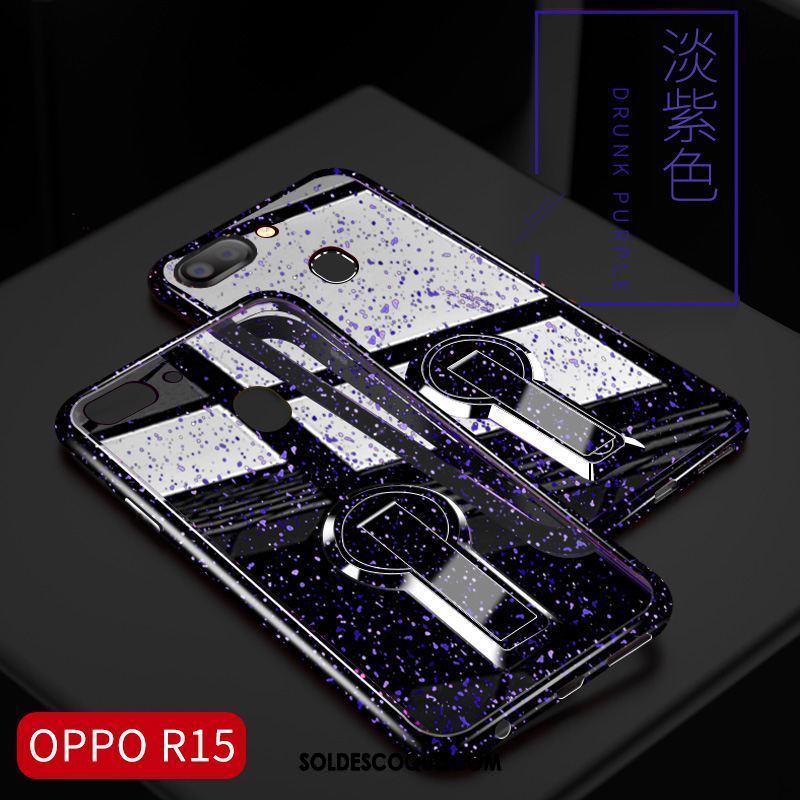 Coque Oppo R15 Nouveau Simple Incassable Net Rouge Protection Soldes