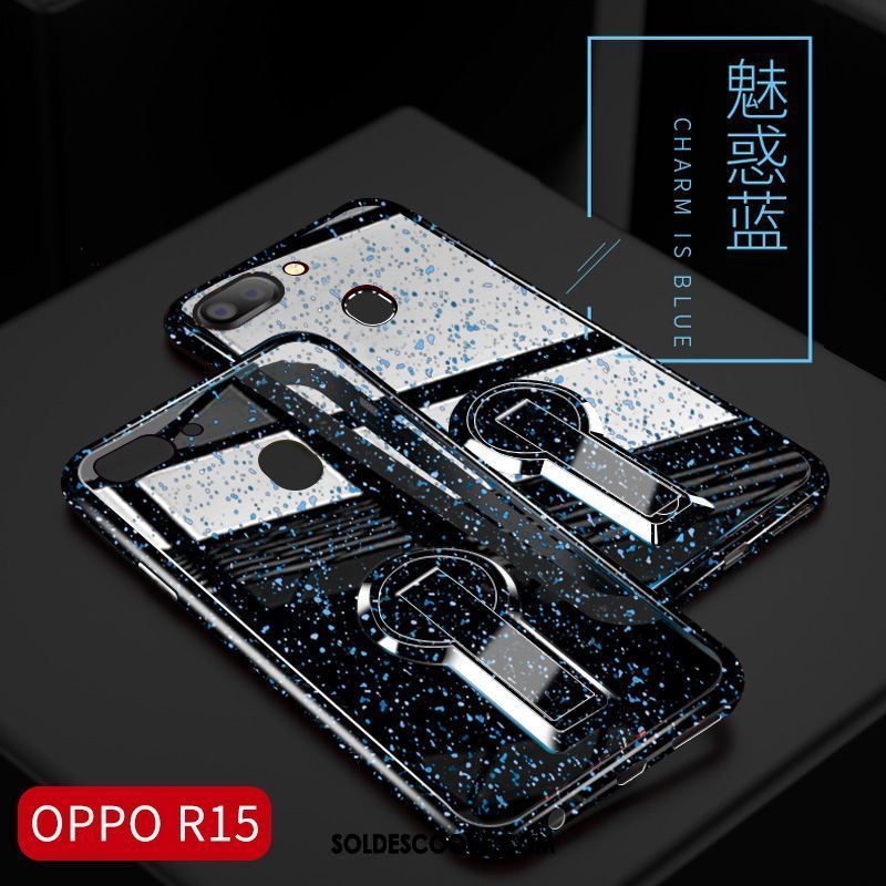 Coque Oppo R15 Nouveau Simple Incassable Net Rouge Protection Soldes