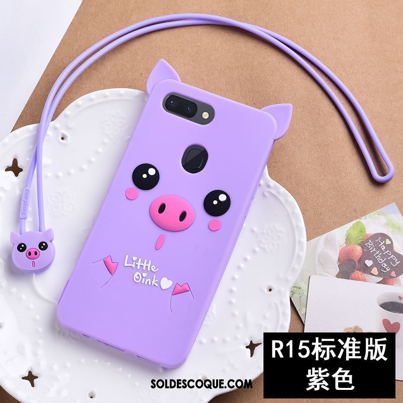 Coque Oppo R15 Ornements Suspendus Silicone Étui Tout Compris Dessin Animé Pas Cher