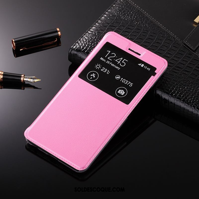 Coque Oppo R15 Ouvrir La Fenêtre Tout Compris Rose Protection Clamshell Pas Cher