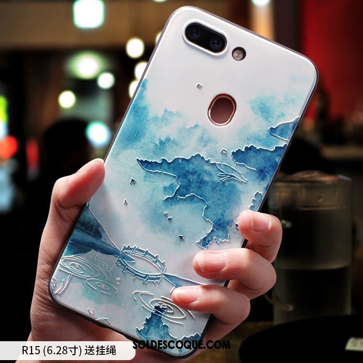 Coque Oppo R15 Personnalité Téléphone Portable Tendance Style Chinois Silicone Housse Soldes