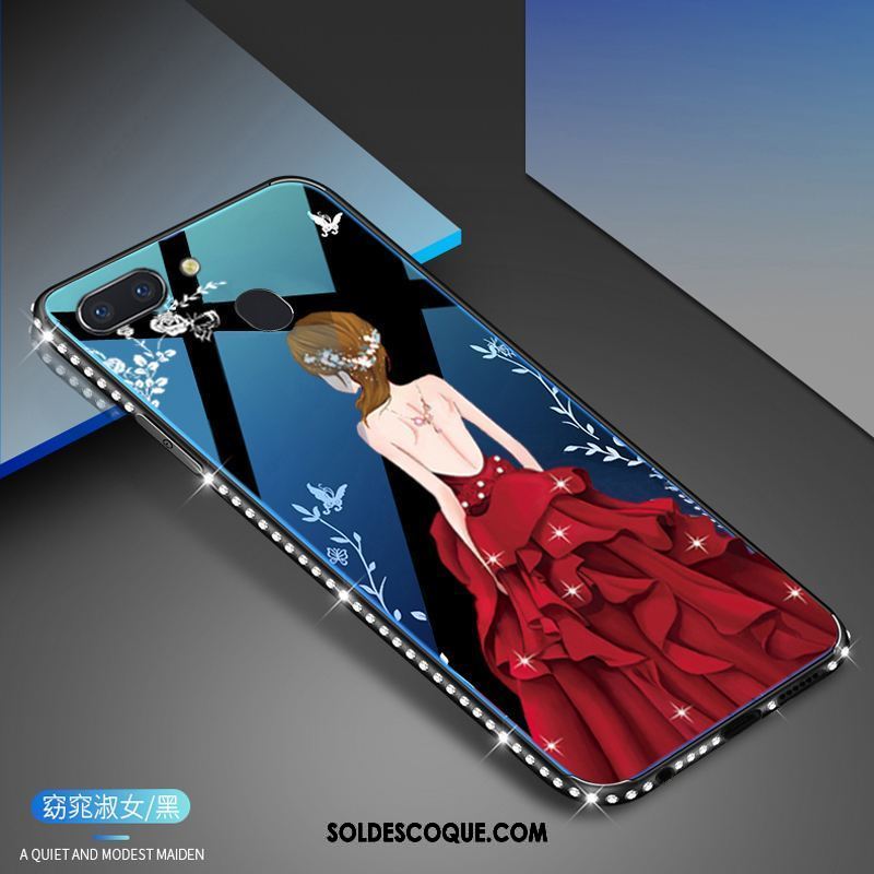 Coque Oppo R15 Pro Blanc Verre Trempé Étui Téléphone Portable Housse Soldes