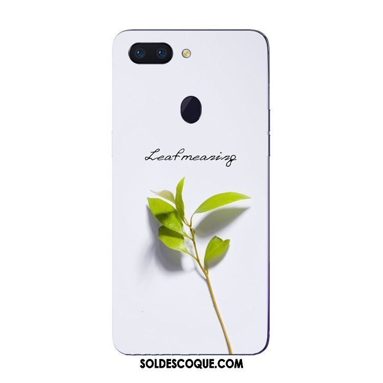 Coque Oppo R15 Pro Fleur Téléphone Portable Fluide Doux Étui Vert Soldes