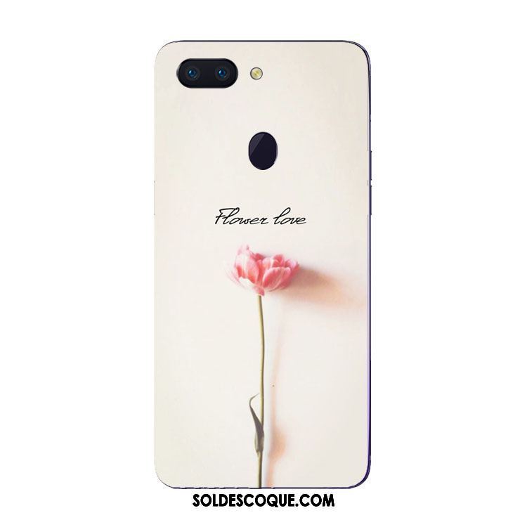 Coque Oppo R15 Pro Fleur Téléphone Portable Fluide Doux Étui Vert Soldes