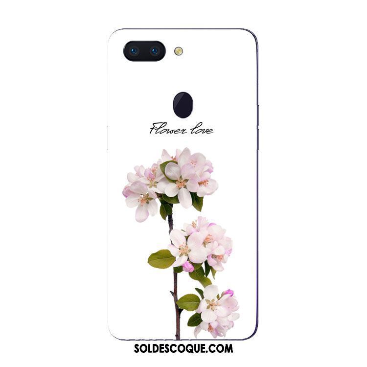 Coque Oppo R15 Pro Fleur Téléphone Portable Fluide Doux Étui Vert Soldes