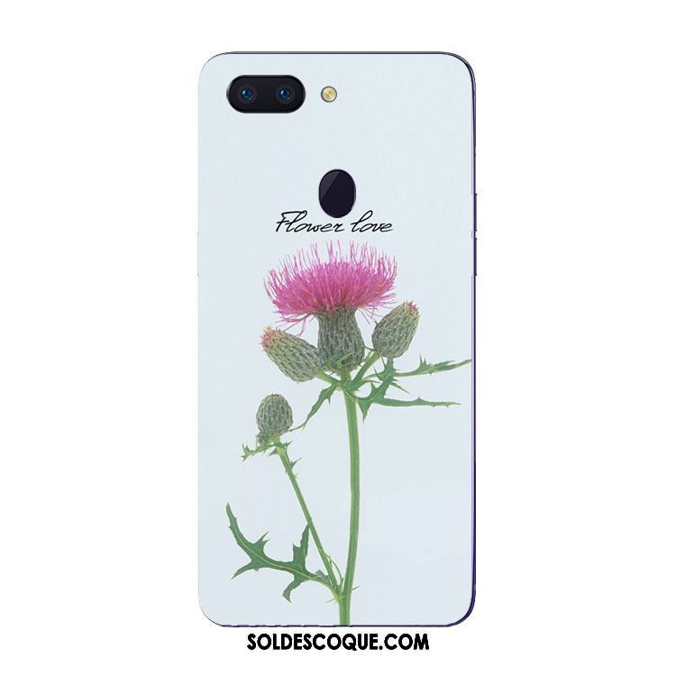 Coque Oppo R15 Pro Fleur Téléphone Portable Fluide Doux Étui Vert Soldes