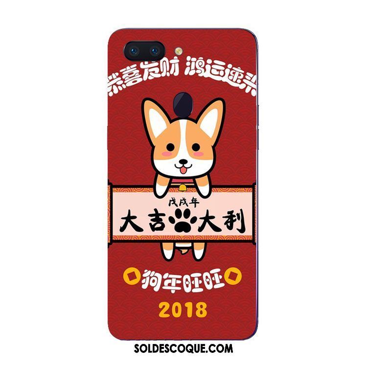 Coque Oppo R15 Pro Fluide Doux Chat Étui Protection Rouge Pas Cher