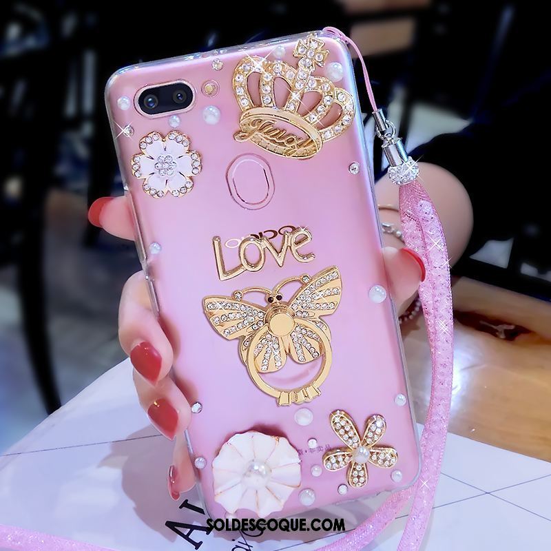 Coque Oppo R15 Pro Fluide Doux Strass Transparent Téléphone Portable Pas Cher