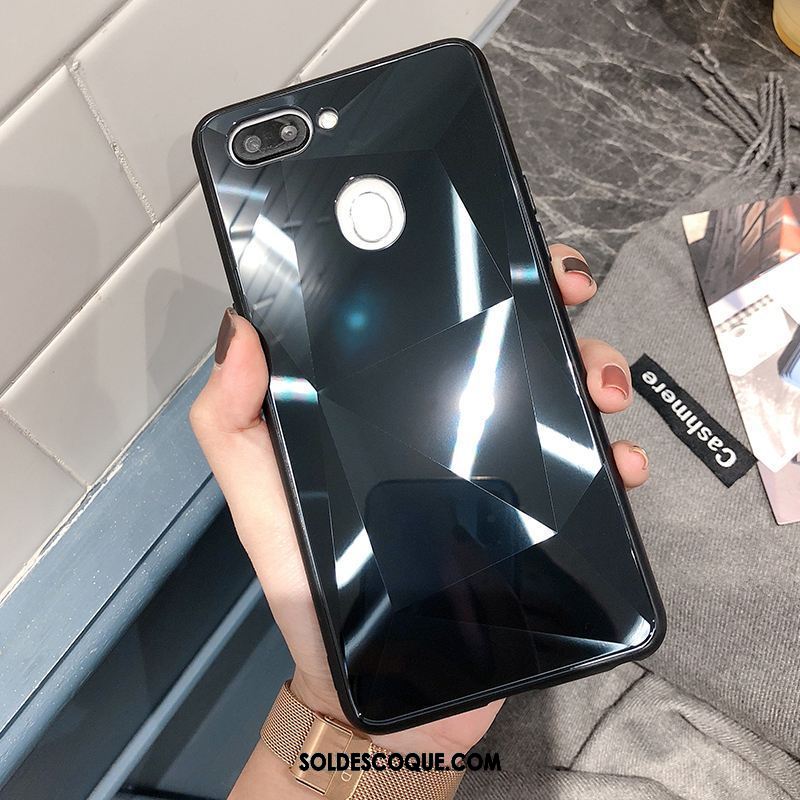 Coque Oppo R15 Pro Losange Miroir Silicone Nouveau Verre Pas Cher